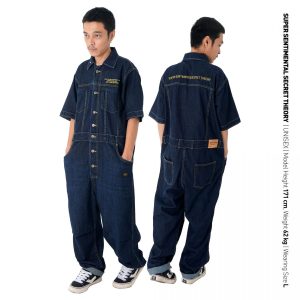 Coverall Shortsleeve Denim Indigo