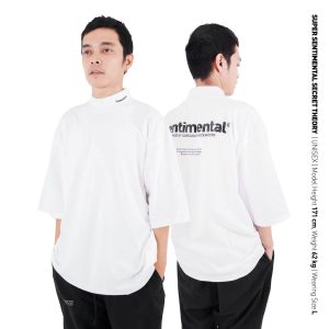 Basic Boxy High Collar Heavyweight Tshirt White