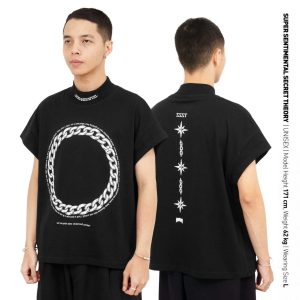 SSST By Bravyson Vconk Trivium Higcollar Boxy Tanktop Black