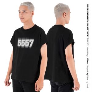 5557 Boxy Tanktop Cotton Combed 40s Black